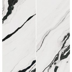 Marmerlook Tegel Slabs 260x120 - TR-PAN Marble Wit Zwart Hoogglans Variatie