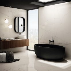 Marmerlook Tegel Slabs 260x120 - TR-STA Marble Wit Hoogglans Sfeer