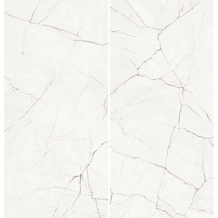 Marmerlook Tegel Slabs 260x120 - TR-STA Marble Wit Hoogglans Variatie