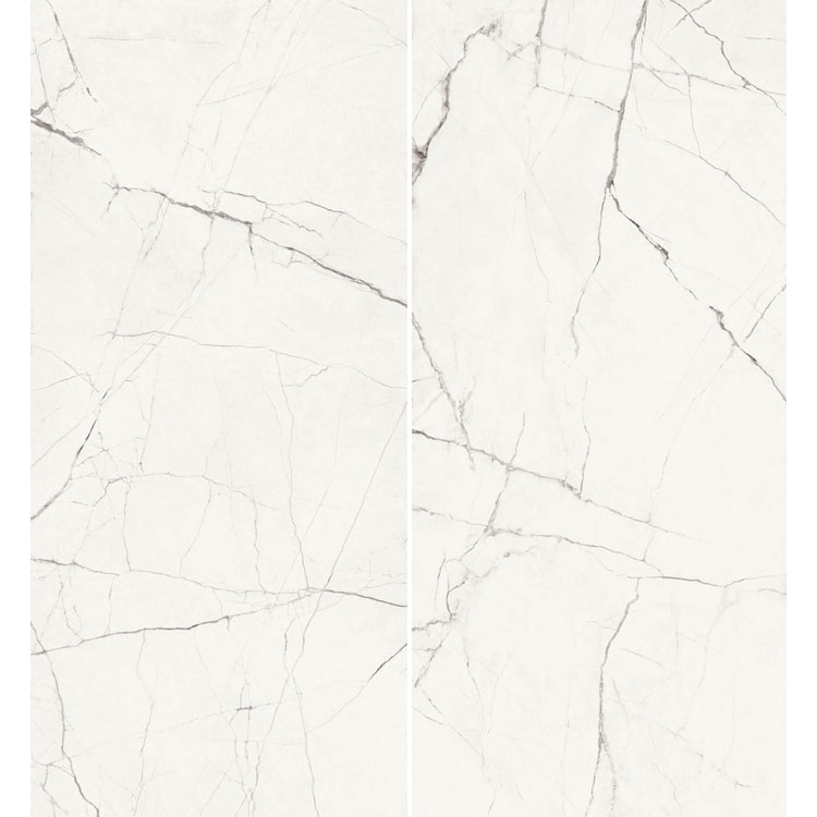 Marmerlook Tegel Slabs 260x120 - TR-STA Marble Wit Mat Variatie