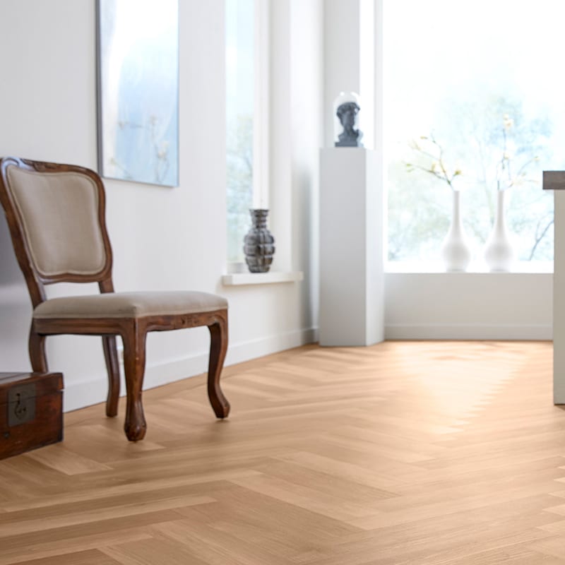 mFLOR Parva Plus Broad Leaf Visgraat Pure Sycamore 40822 60,96x11,43 Beige