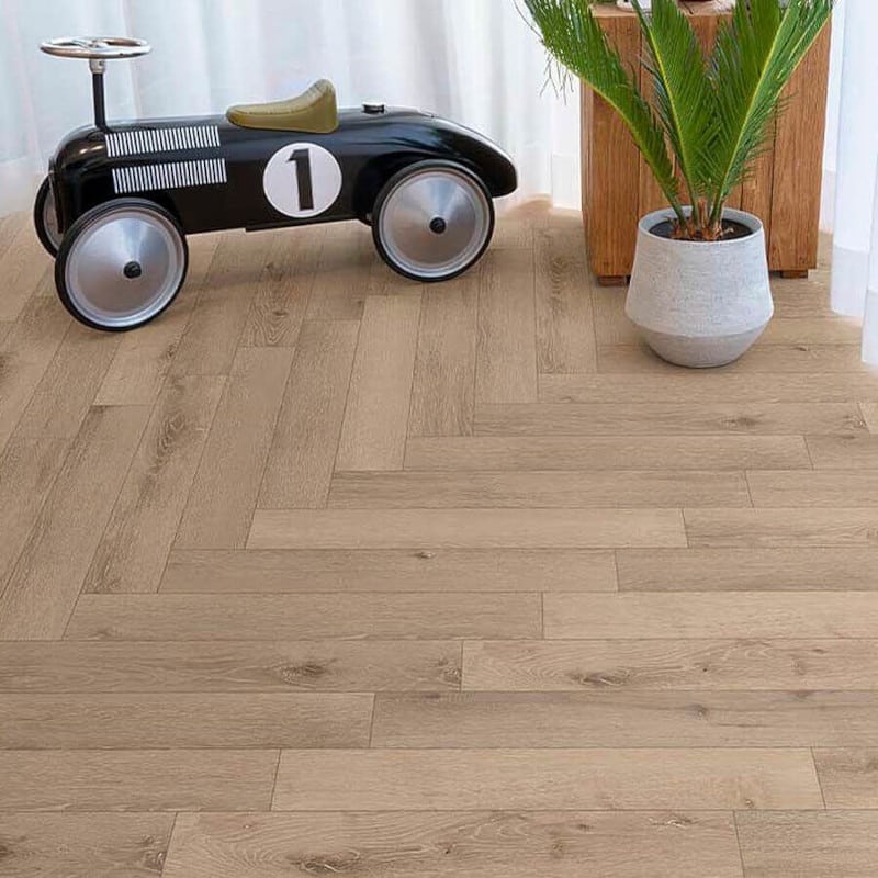 PVC – COREtec Authentics Herringbone Nimbus 66×11 Lichtbruin Visgraat