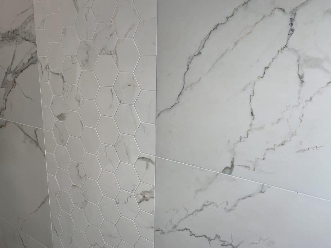Hexagon tegels showroom