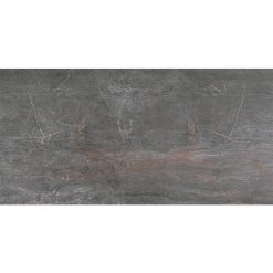 Marmerlook Tegels 120x60 - Fossil Piombo Hoogglans Donkergrijs