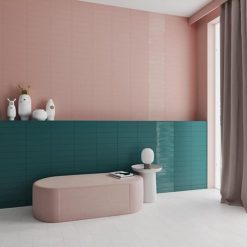 Handvorm Tegels 7,5x30 - Grace Blush Roze Mat Sfeer