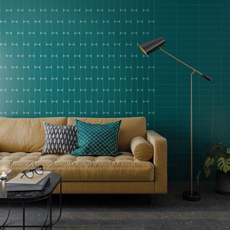 Handvorm Tegels 7,5x30 - Grace Teal Groenblauw Mat Sfeer