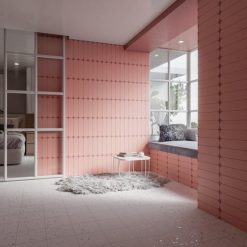 Handvorm Tegels 7,5x30 - Ovaal Grace Blush Roze Mat Sfeer