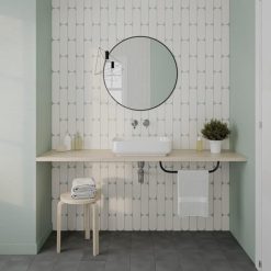 Handvorm Tegels 7,5x30 - Ovaal Grace White Gebroken Wit Hoogglans Sfeer