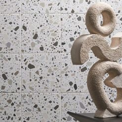 Terrazzo Tegels 18,6x18,6 - Confetti Wit Beige Sfeer