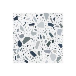 Terrazzo Tegels 18,6x18,6 - Confetti Wit Blauw