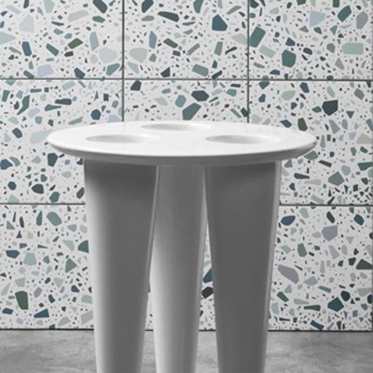Terrazzo Tegels 18,6x18,6 - Confetti Wit Blauw Terrazzo Tegels 18,6x18,6 - Confetti Wit Blauw