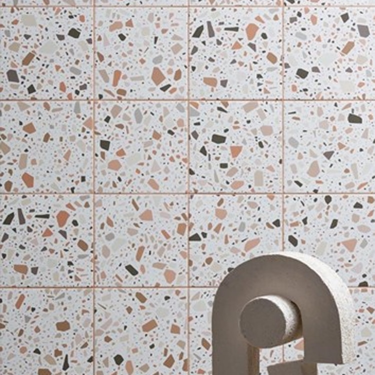 Terrazzo Tegels 18,6x18,6 - Confetti Wit Ivoor Terrazzo Tegels 18,6x18,6 - Confetti Wit Ivoor