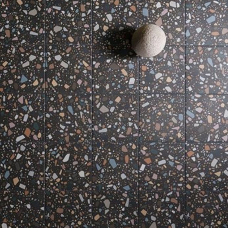 Terrazzo Tegels 18,6x18,6 - Confetti Zwart Multi Terrazzo Tegels 18,6x18,6 - Confetti Zwart Multi