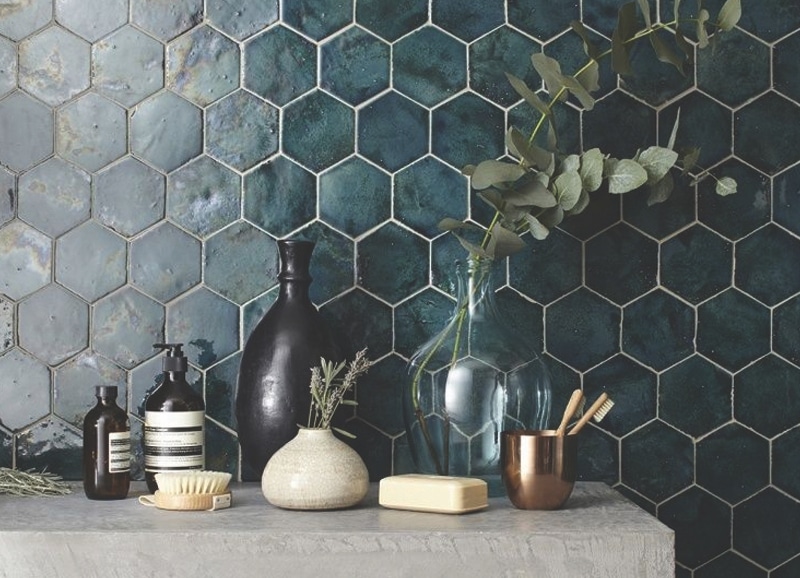Kleuren hexagon tegels