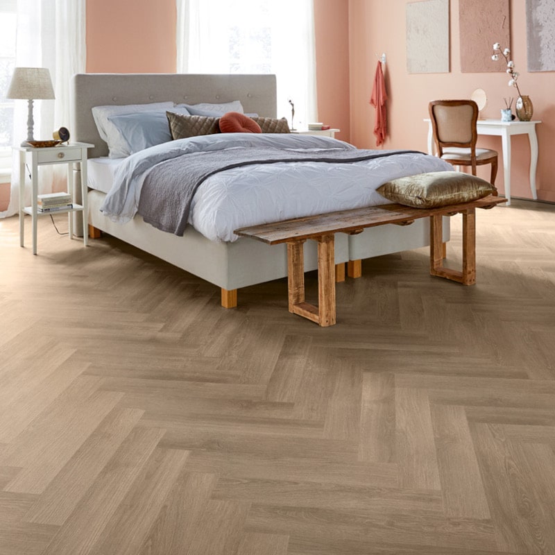 PVC – mFLOR Parva River Oak Visgraat Douro 60,96×11,43 Lichtbruin