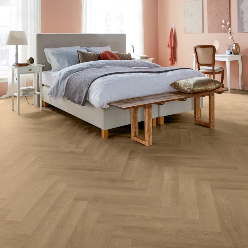 mFLOR Parva River Oak Visgraat Tarn 41329 60,96x11,43 Lichtbruin