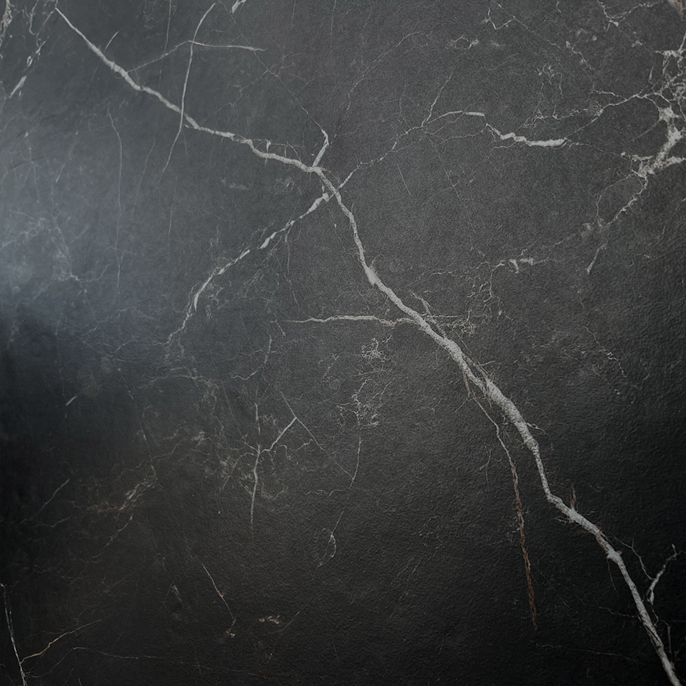 Marmerlook Tegels 60x60 - Lux Night Mat Zwart Bruin Closeup