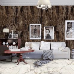 Alternative view of Marmerlook Tegels All Marble 60x60 Frapuccino Hoogglans Zwart Bruin