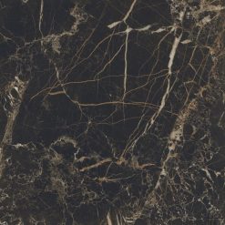 Marmerlook Tegels 60×60 – Ape Lux Night Mat Zwart Bruin
