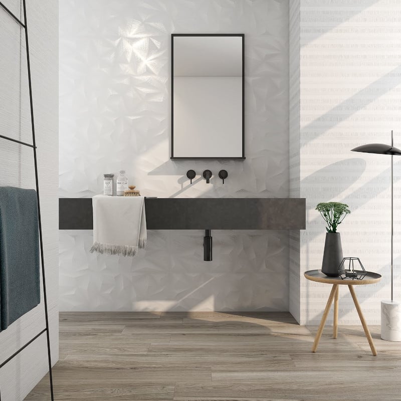 Wandtegel Glaze 90×30 Radiance Blanco Wit Grijs