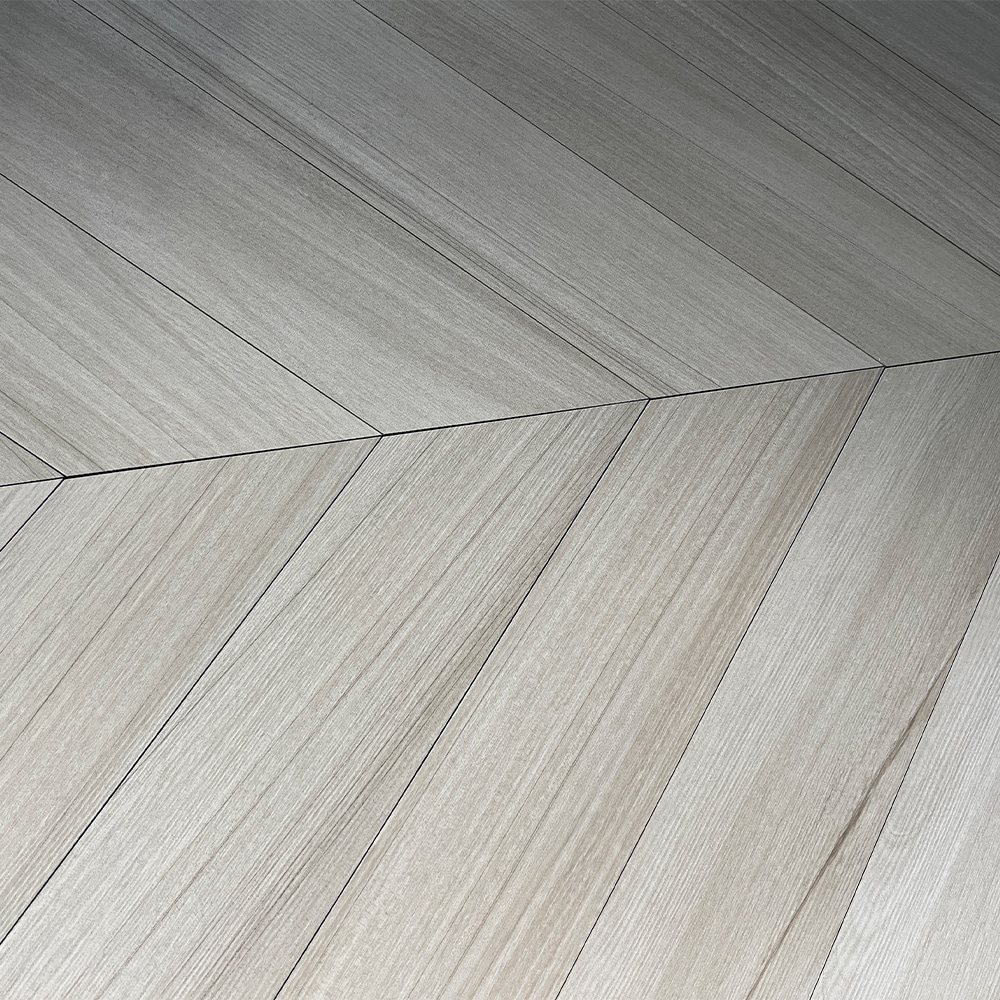 Keramisch Parket – Hongaarse Punt Tegels 15,1×75 Afromosia Avorio Beige Close-up