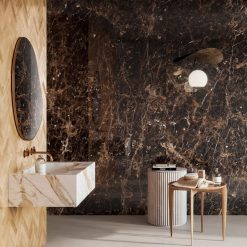 Alternative view of Marmerlook Tegels Incanto 60x120 - Emperador Glossy Zwart Bruin