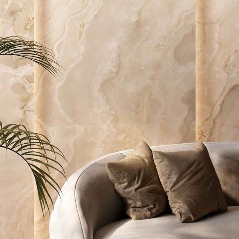 Marmerlook Tegel Slabs 280×120 – Onice Iride Ambra Beige