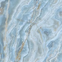Marmerlook Tegel Slabs 120×120 – Onice Iride Cobalto Blauw