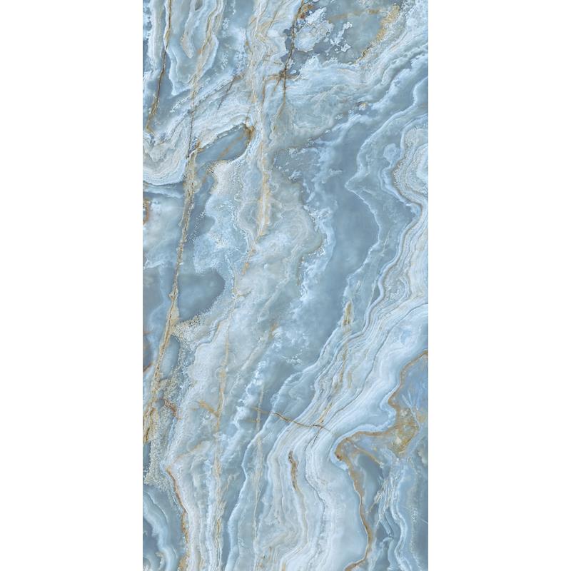 Marmerlook Tegel Slabs 280×120 – Onice Iride Cobalto Blauw