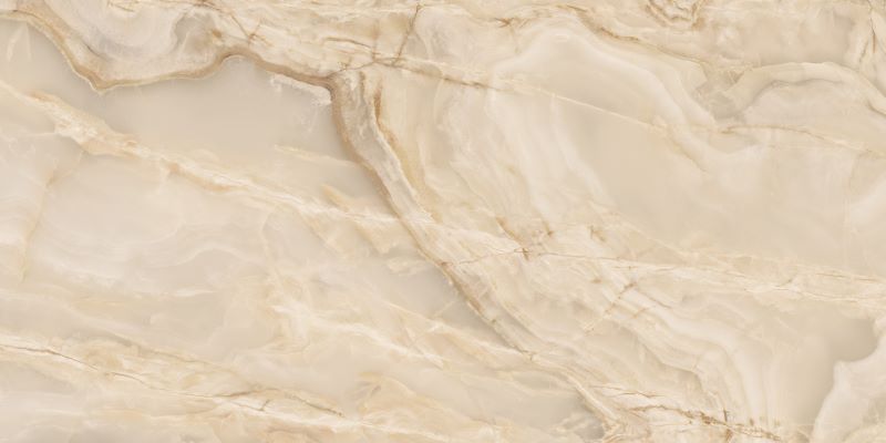 Marmerlook Tegel Slabs 280×120 – Onice Iride Ambra Beige