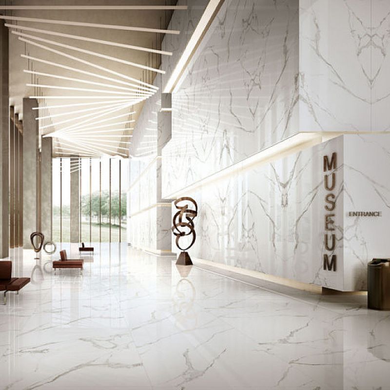 Marmerlook Tegel Slabs 320×160 – Statuario Lappato Wit