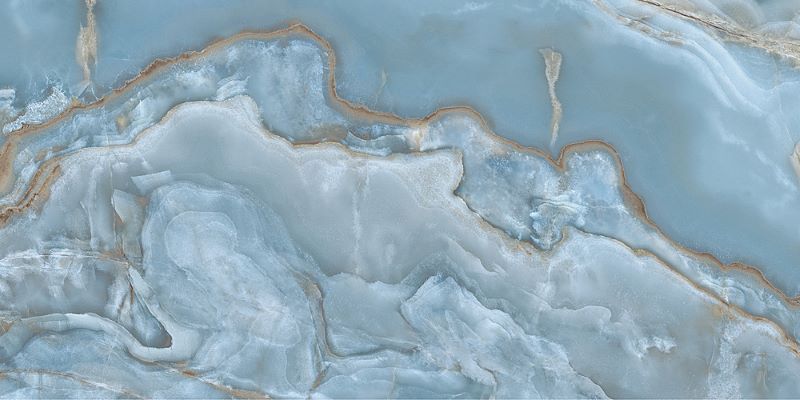 Marmerlook Tegel Slabs 280×120 – Onice Iride Cobalto Blauw