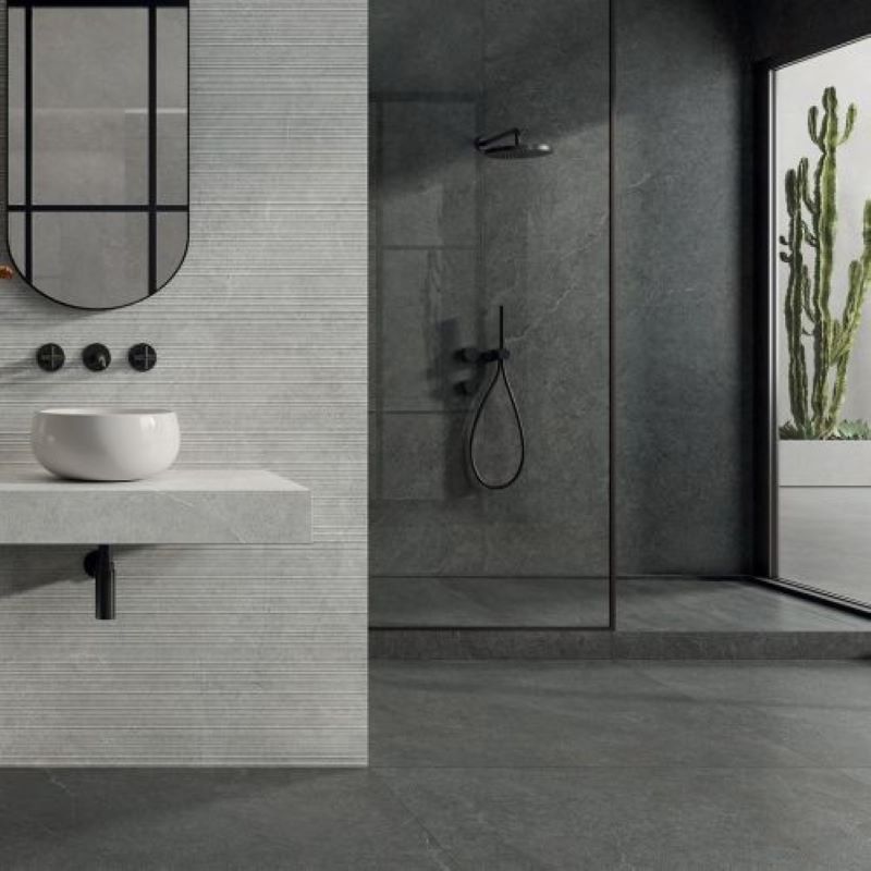 Leisteenlook Tegel 60×120 Limestone Dark Donkergrijs