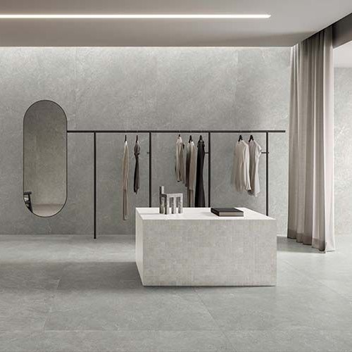 Leisteenlook Tegel 60×120 Limestone Grey Grijs