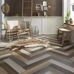 Alternative view of Ambiant Spigato Visgraat Dark Grey 60x15