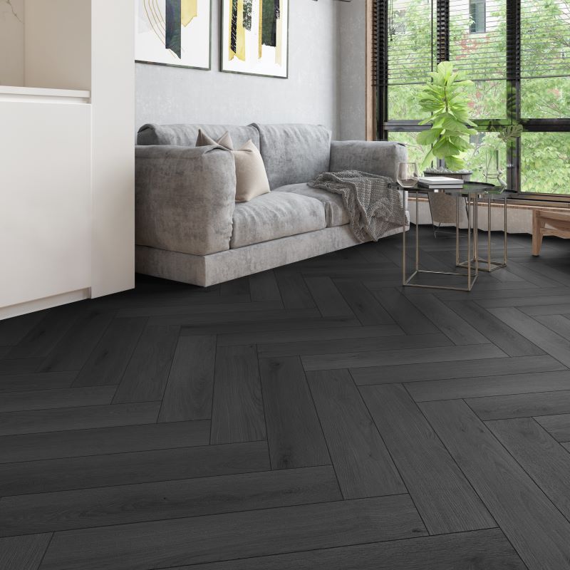 Gelasta Firmfit Visgraat Summerfield Charcoal Donkergrijs 14,6×73