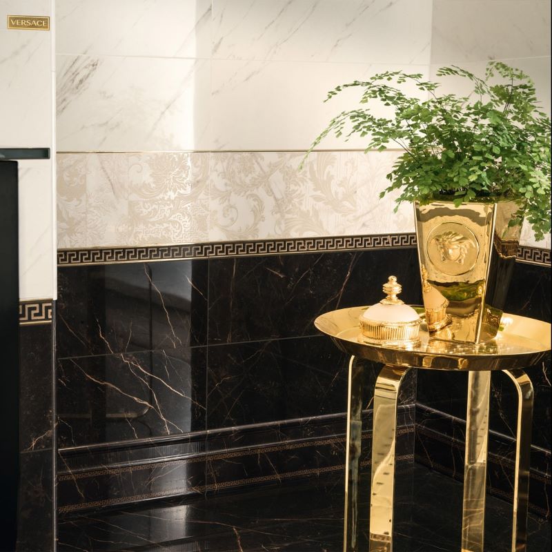 Versace Ceramics – Marble Nero 58,5×117,5 Marmerlook Versace Tegels Zwart