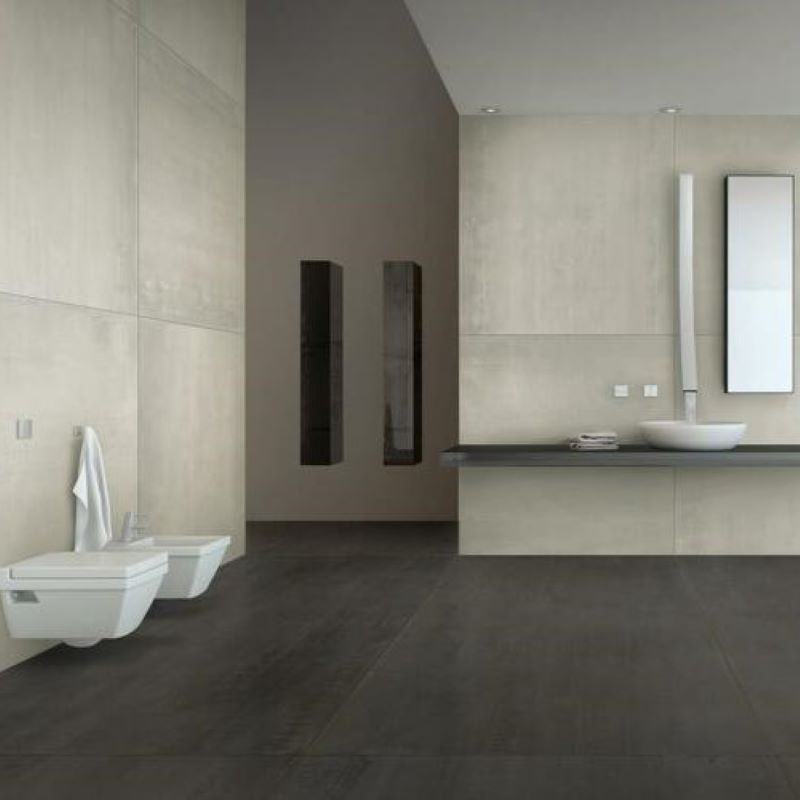 Metallook Tegel Slabs 80×160 – AVA Metal Blade Mat Donkergrijs