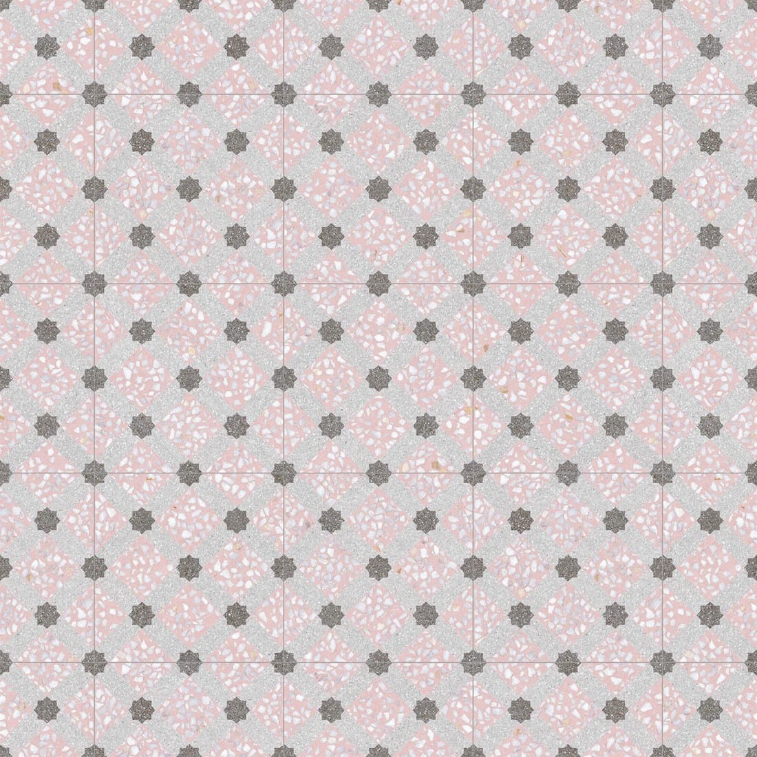 30x30 Portugese Terrazzo Tegels - Farnese Mancini Rosa Roze 30x30 Portugese Terrazzo Tegels - Farnese Mancini Rosa Roze