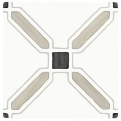 Handvorm Tegel 12,3×12,3 Harmony Medina Sand Cross Wit