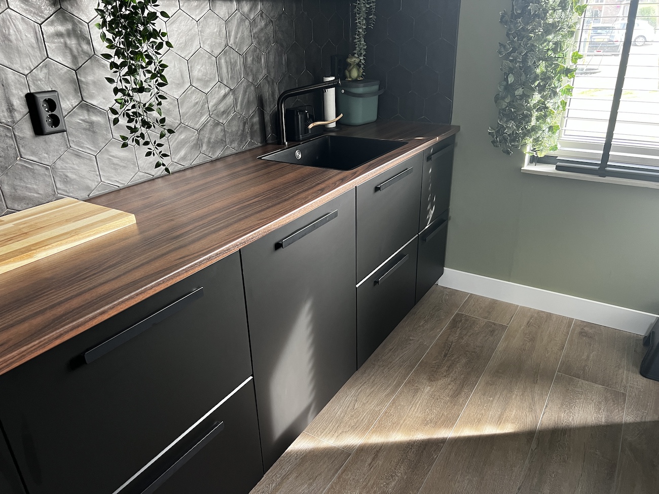 Keuken hexagon tegels keramisch parket