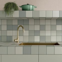 Alternative view of Handvorm Tegel 12,3x12,3 Harmony Cube Sage Groen