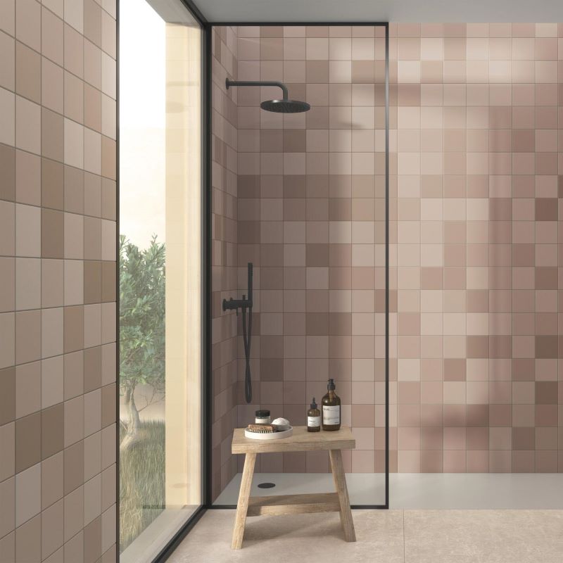Handvorm Tegel 12,3×12,3 Harmony Cube Taupe