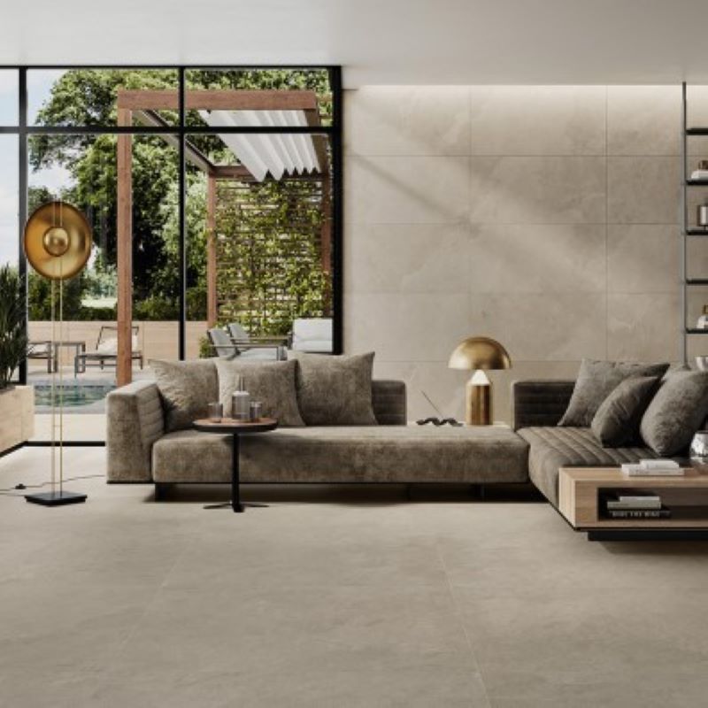 Leisteenlook Tegel Caesar Slab Ash 60×120 Lichtbruin