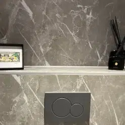 Toilet tegels marmerlook grijs