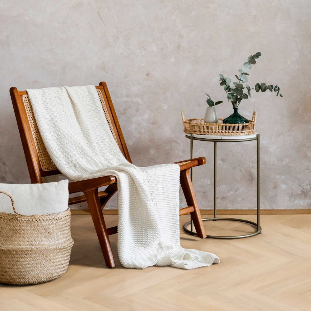 Mansion Comfort Click 5Gi Visgraat 15x75 Blond Oak Beige