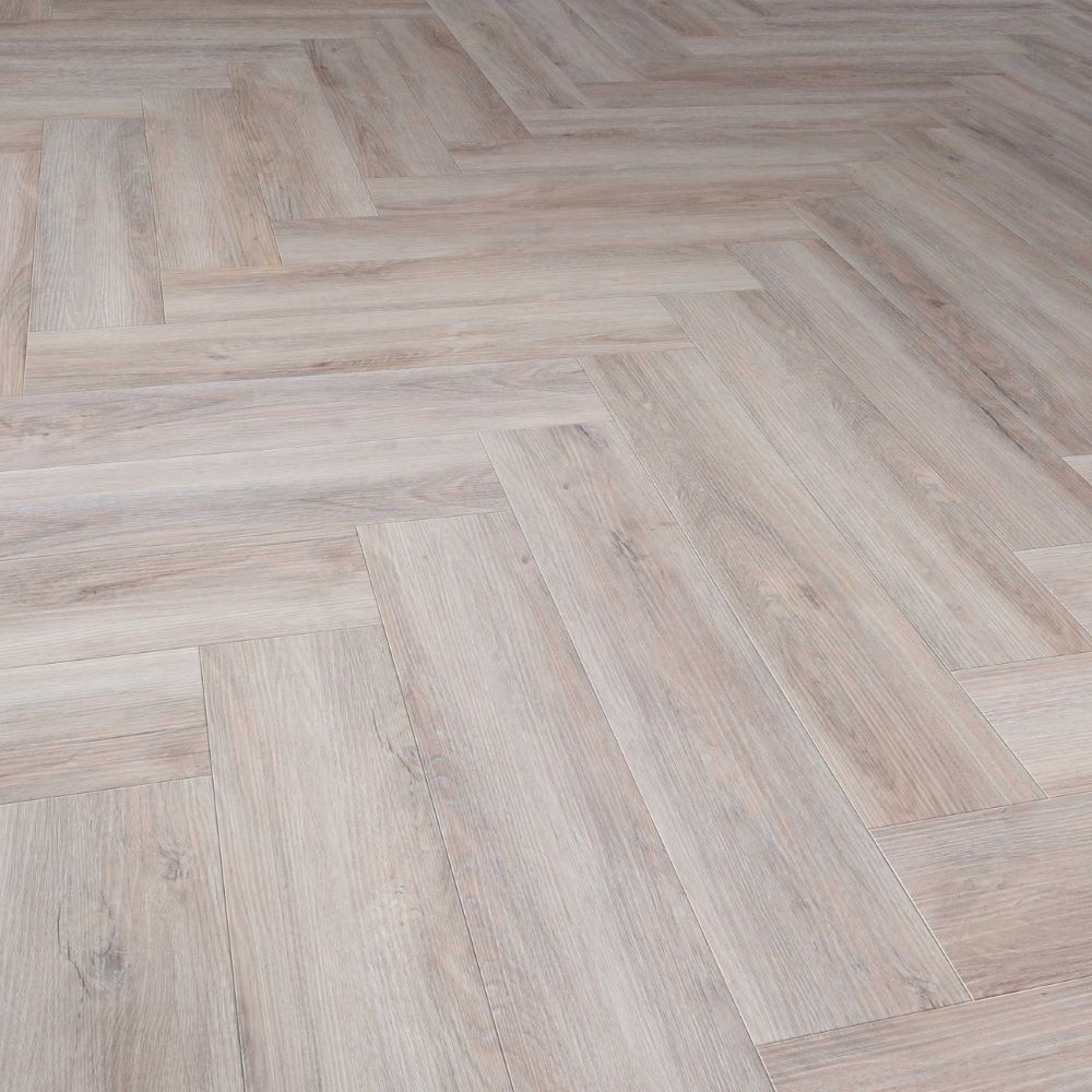Mansion Comfort Click 5Gi Visgraat 15x75 Sand Oak Lichtgrijs