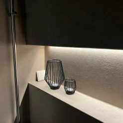 Betonlook badkamertegels nis