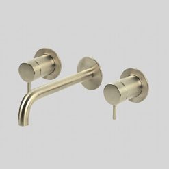 Lagoo Inbouw 2-greeps Wastafelmengkraan Uitloop 19 cm - Brushed Nickel G1204-19BN