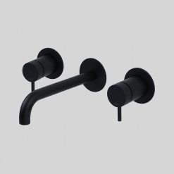 Lagoo Inbouw 2-greeps Wastafelmengkraan Uitloop 19 cm - Matt Black Zwart G1204-19MB